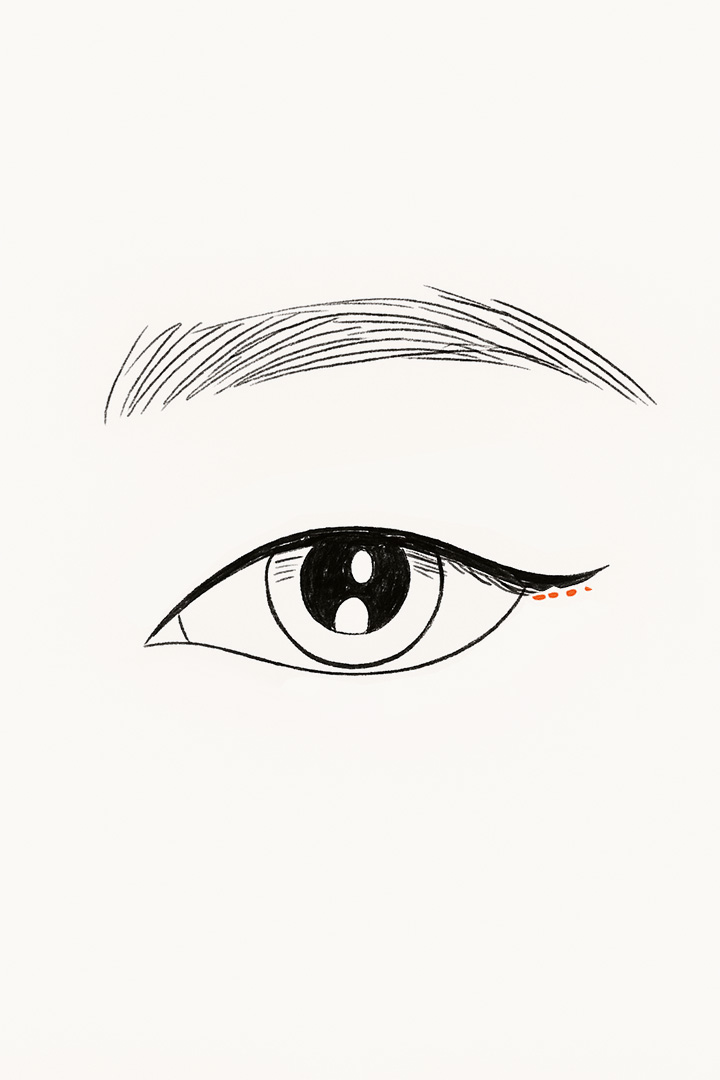 Incise the outer corner[b] of the eye.