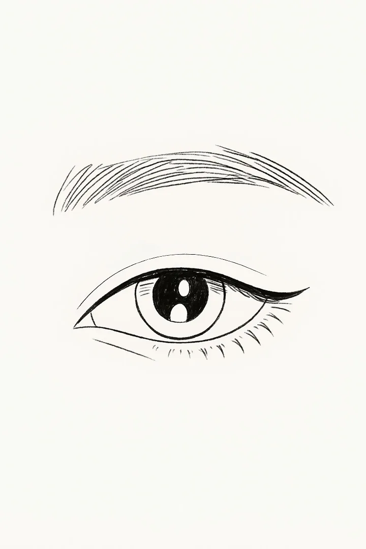 Finally, the skin is sutured to create a natural double eyelid line.