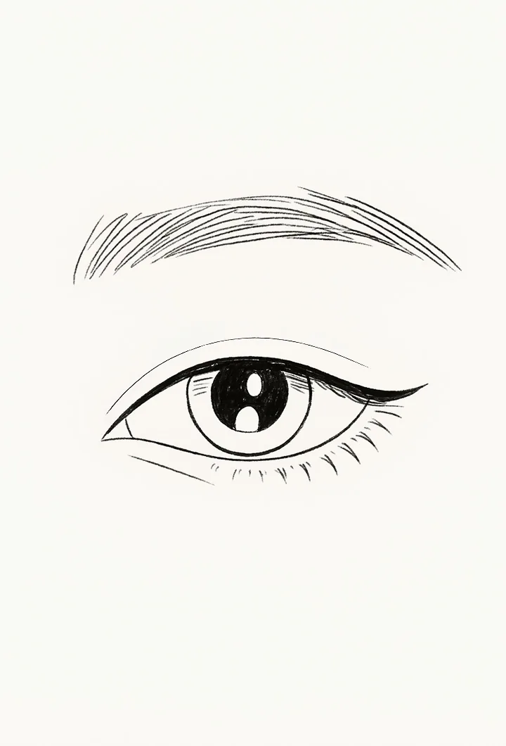 Finally, the skin is sutured to create a natural double eyelid line.